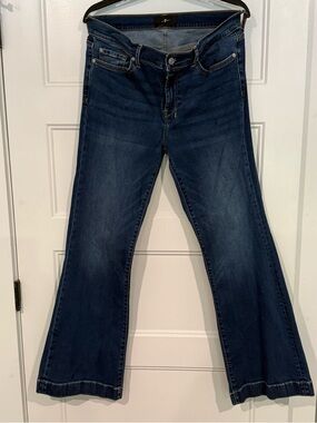 7 For All Mankind Dark Indigo Flare Jeans